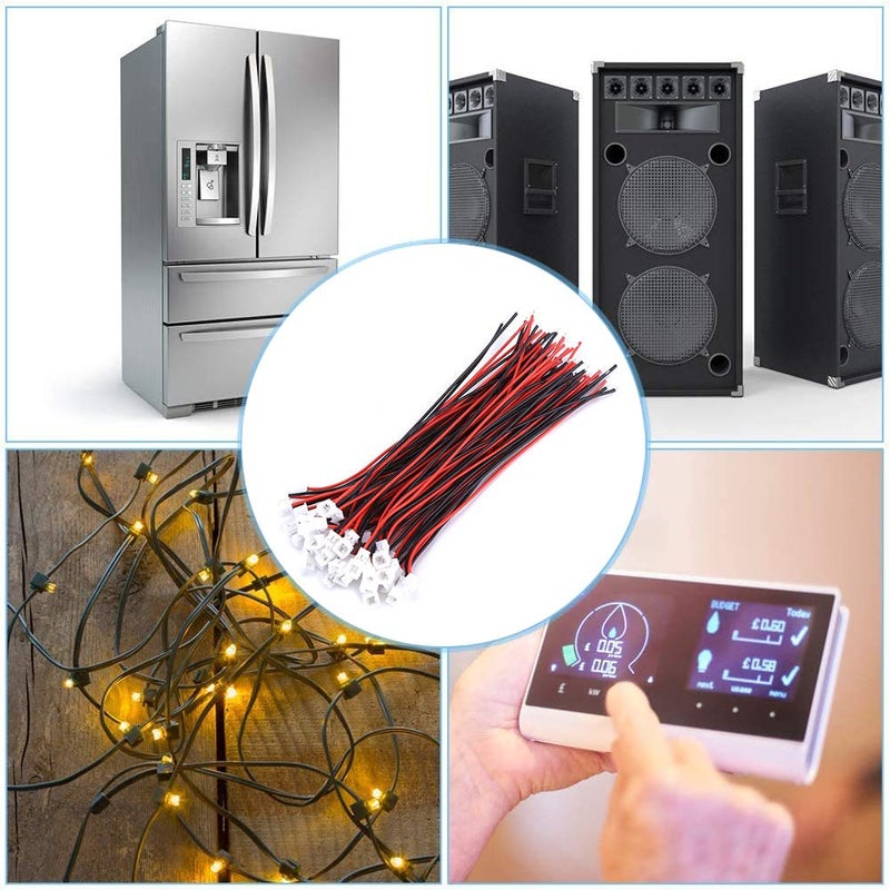 Hilitand 20 Sets/Pack Micro JST 1.25MM 2 Pin Male w Female Connector Plug with Wires Cables(2 Pin - Image 3